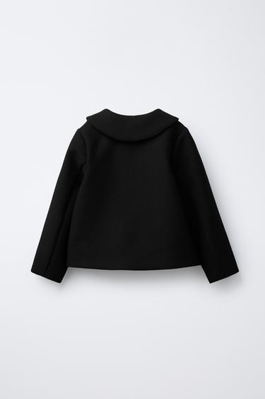 PETER PAN COLLAR JACKET WITH BOWS - Black by Zara - Image 1