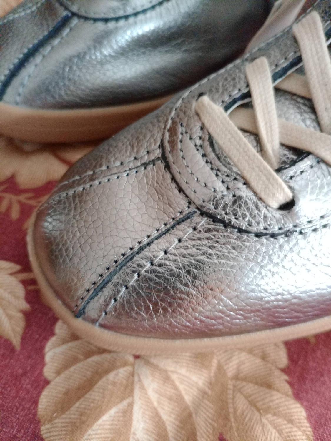 METALLIC LEATHER TRAINERS - Image 6