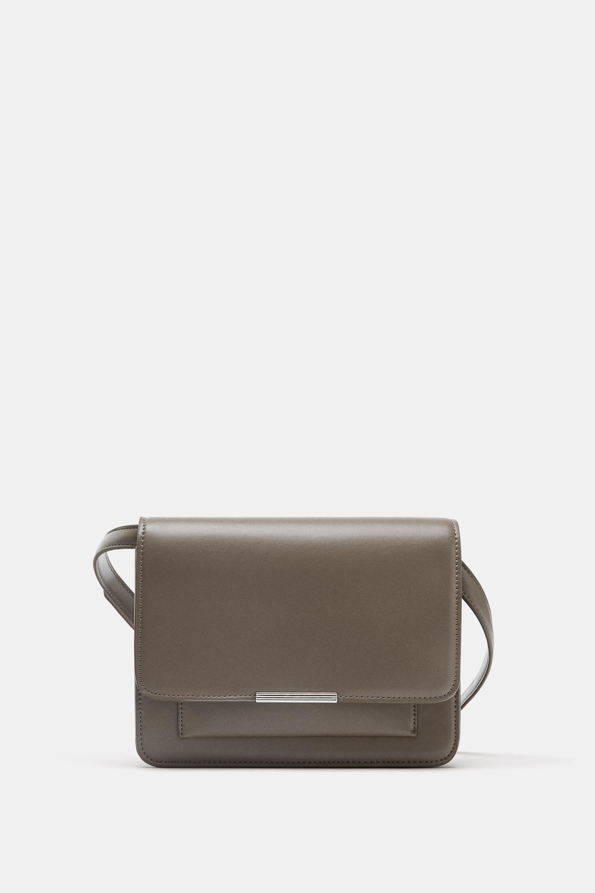 NY61025パック Zara 100% Suede Leather Crossbody Bag With Buckle Strap