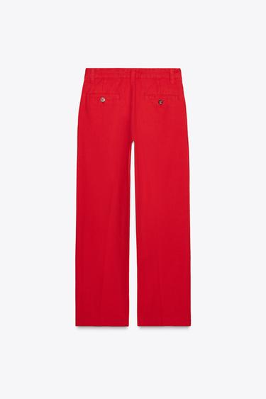 JEAN ZW COLLECTION CHINO TAILLE NORMALE - Rouge de Zara - Image 3