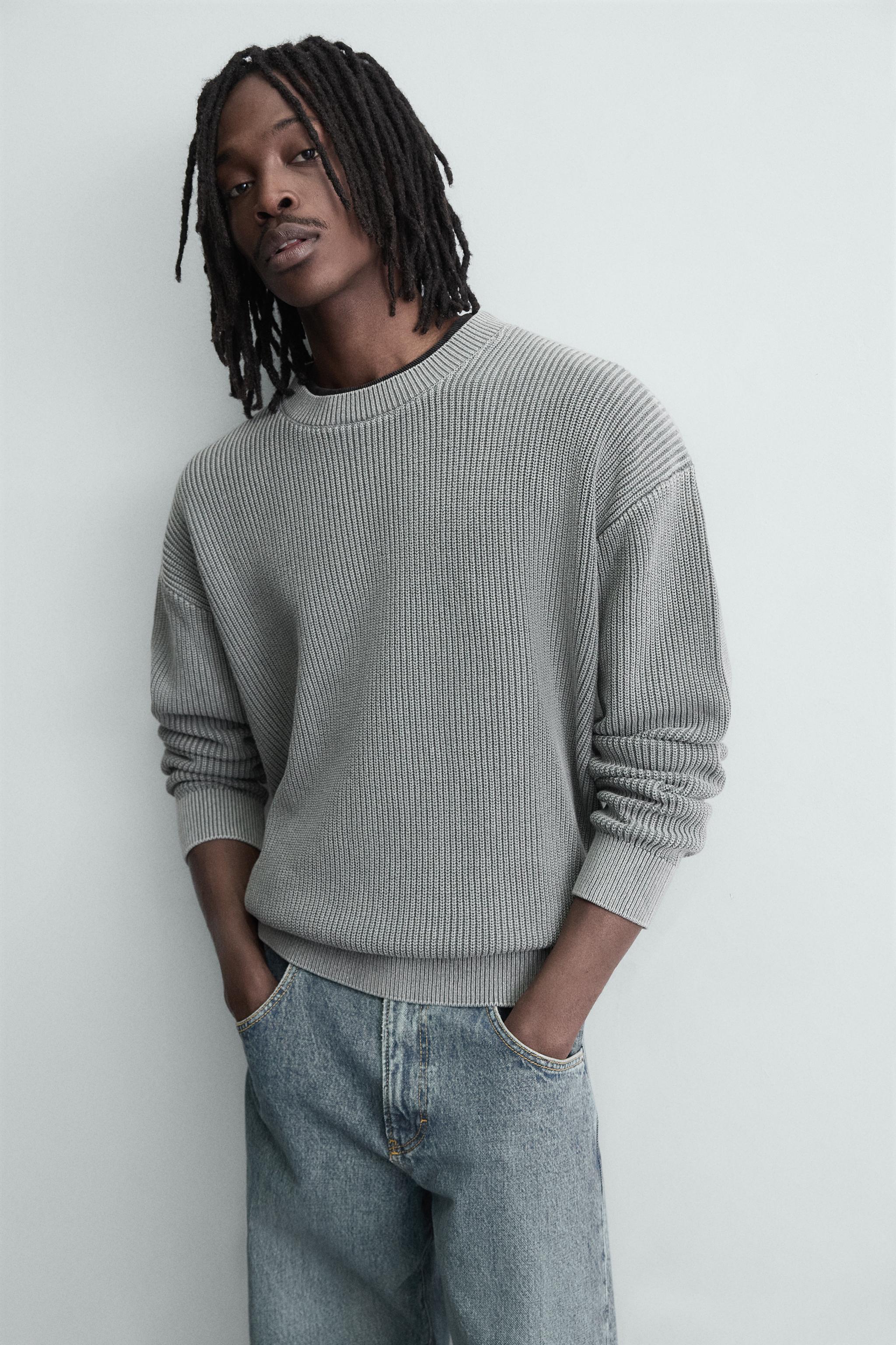 ウォッシュド加工リブテクスチャーセーター - レッド | ZARA Japan / 日本