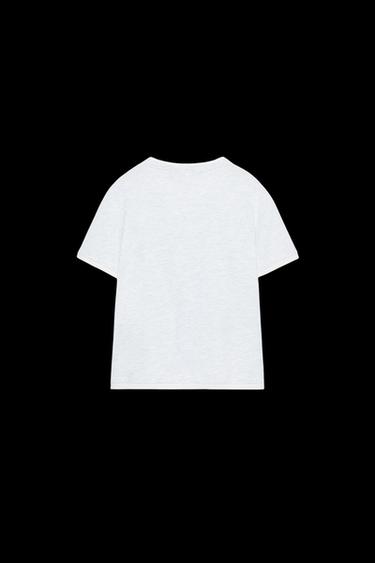 T-SHIRT MIT DOPPELTEM TEXT-EFFEKT - Grau von Zara