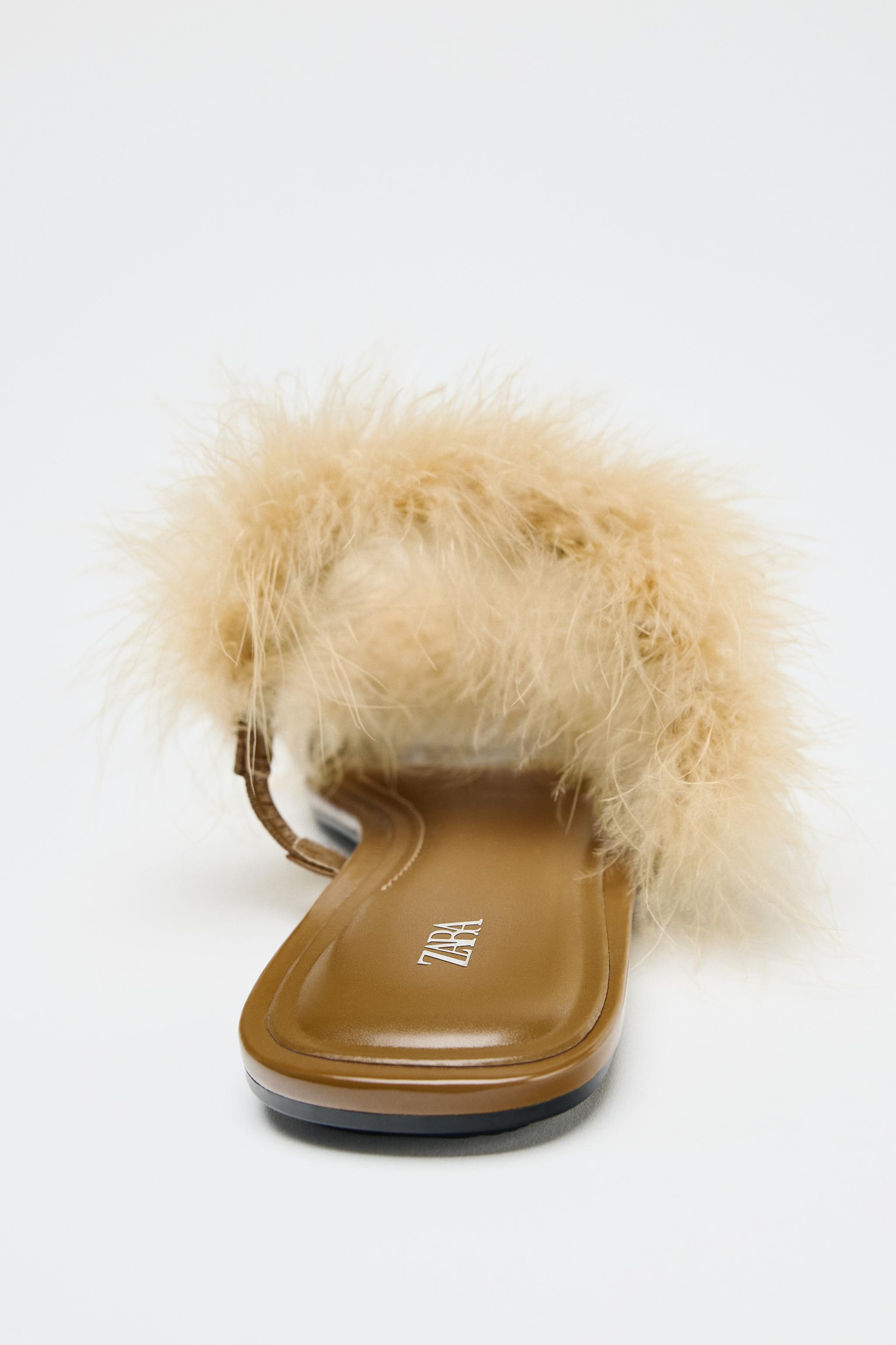 FEATHER STRAP SANDALS