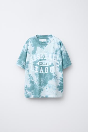 TIE-DYE JOGGING T-SHIRT - Blue/White by Zara - Image 0