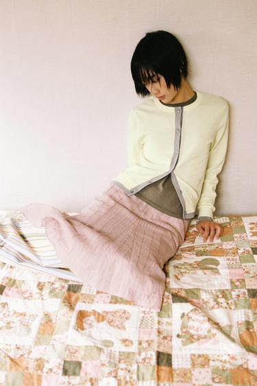 COMBINED KNIT JACKET - Yellow by Zara