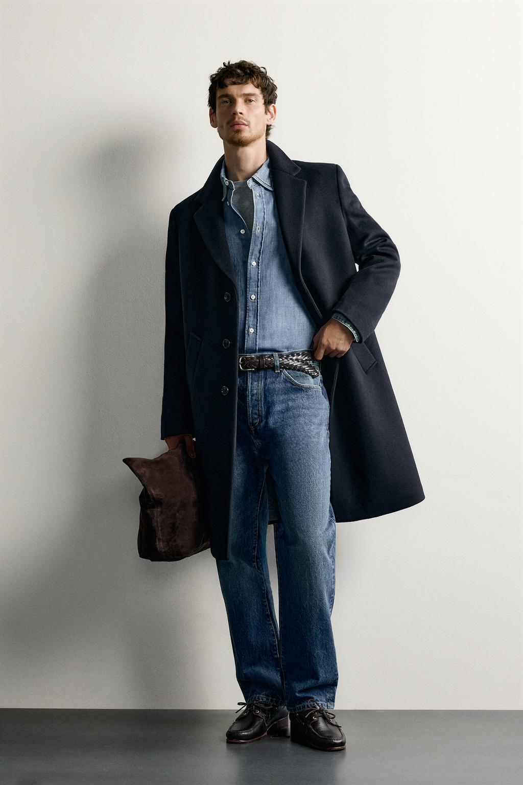 REGULAR FIT WOOL BLEND COAT