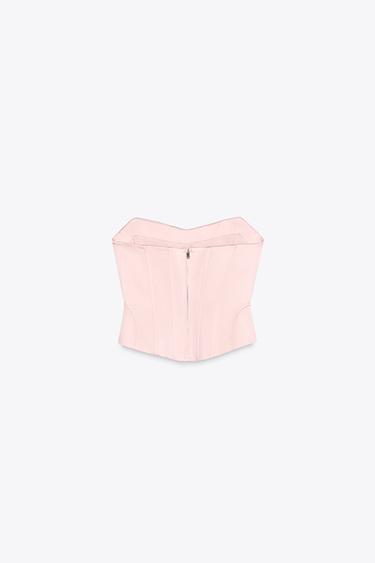 SATIN CORSET TOP - Pastel pink by Zara - Image 5