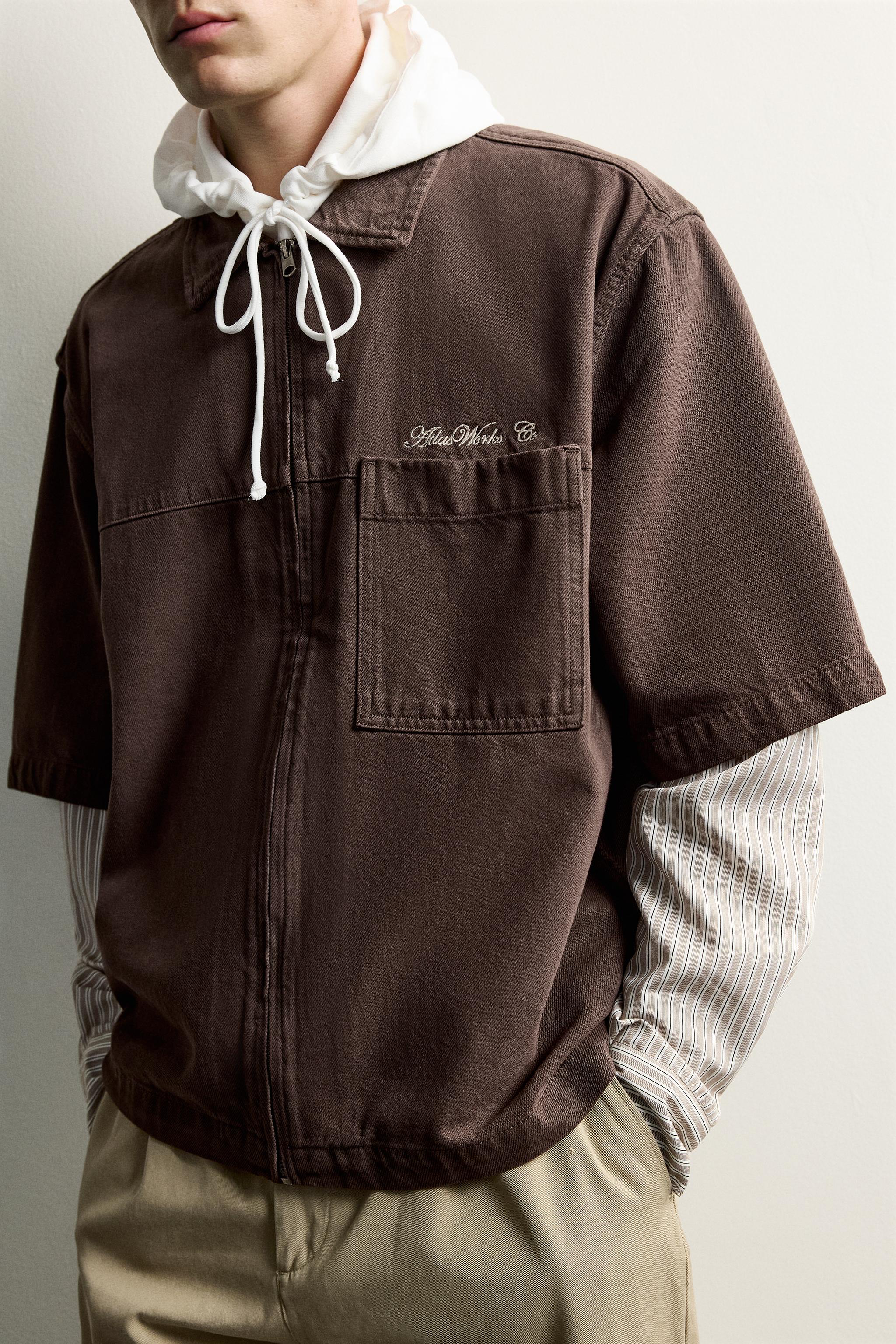 RELAXED-FIT ZIP-UP OVERSHIRT