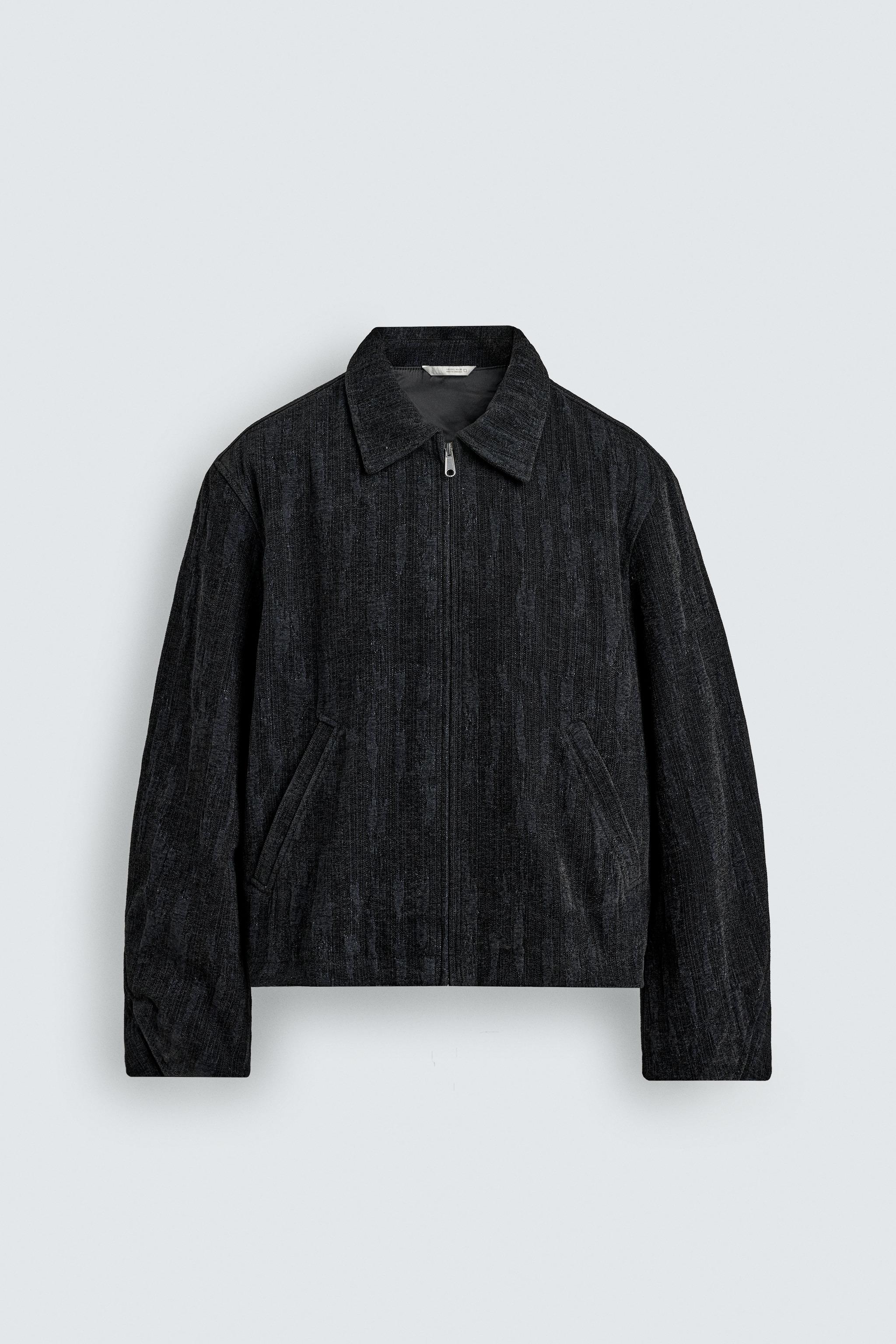 ゆか　0731 JAQUETA JACQUARD ABSTRATA - Azul | ZARA Brasil