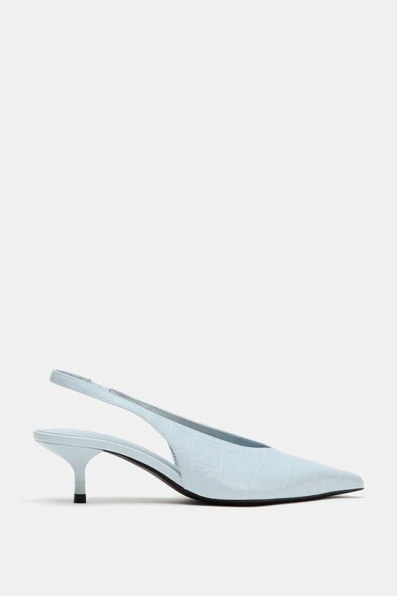 SAPATO ALTO ESTILO MULE - Azul da Zara - Imagem 0