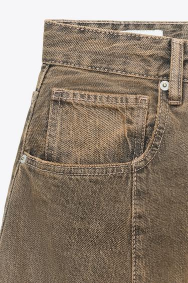 TRF OVERSIZE HIGH-WAIST JEANS - Brown by Zara - Image 9