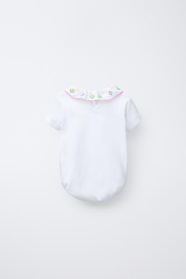 BODY COL BRODÉ - Blanc cassé de Zara - Image 1