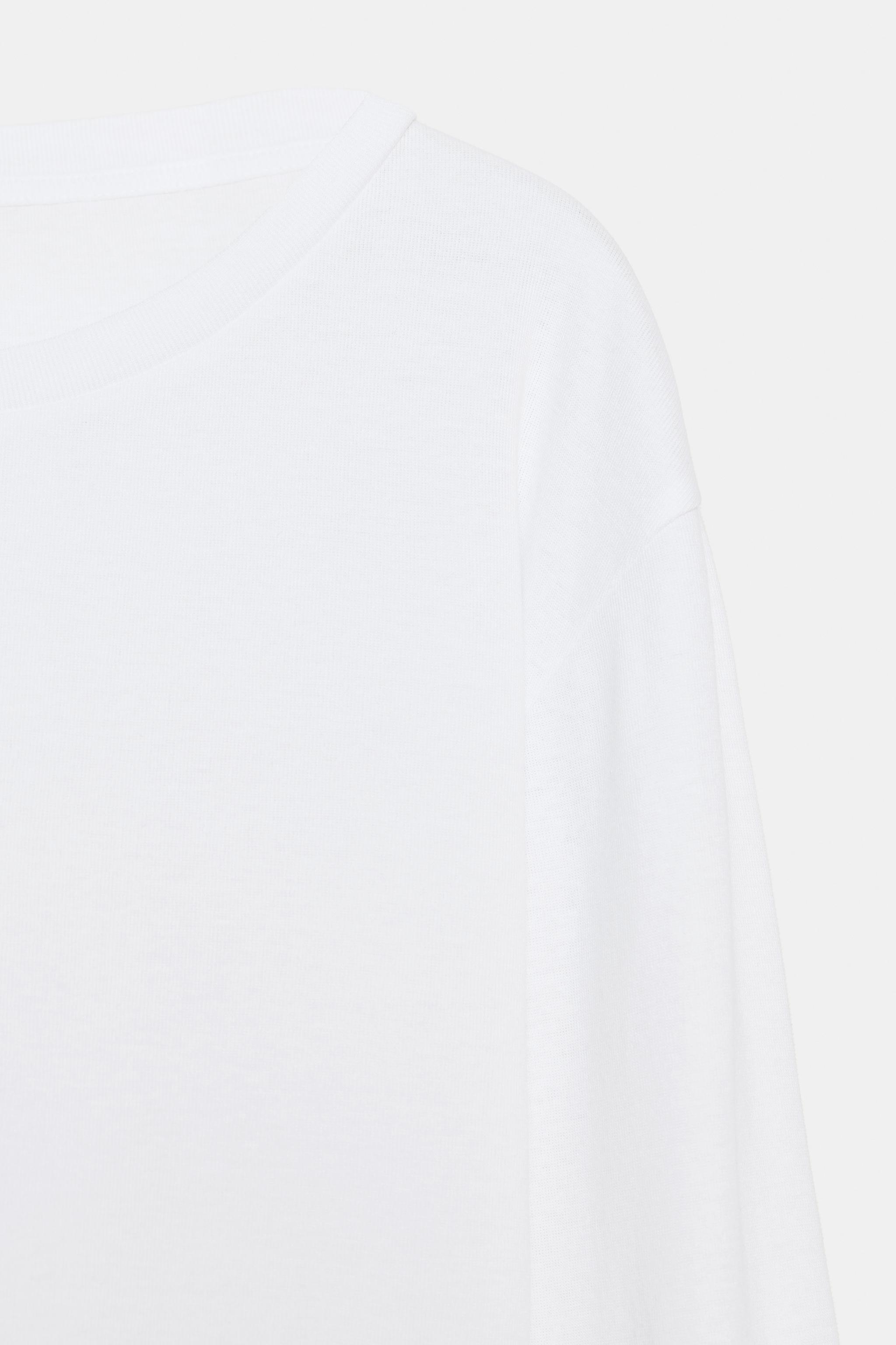 T-SHIRT COL BATEAU MANCHES LONGUES