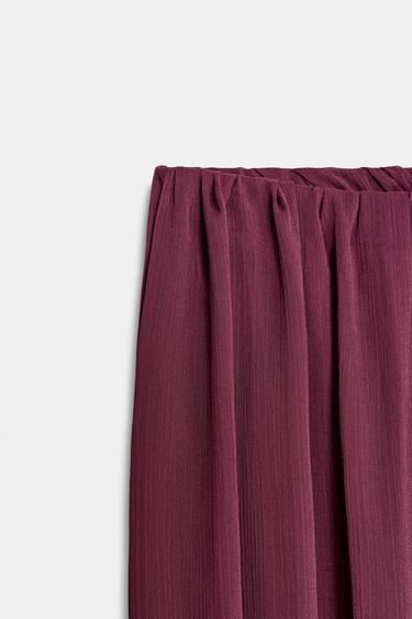 JUPE MI-LONGUE BOUFFANTE - Bordeaux de Zara - Image 2