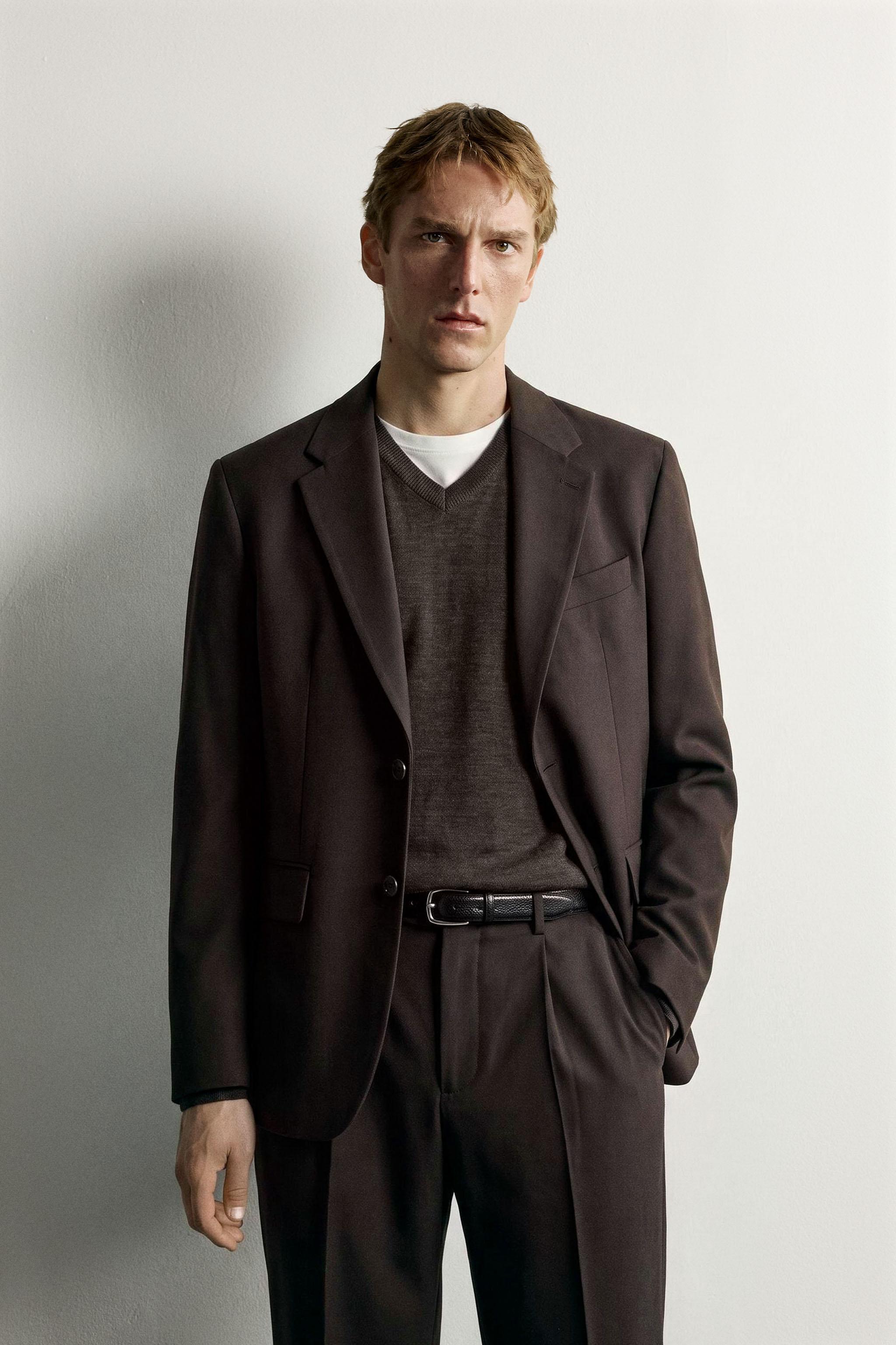 WOOL-BLEND SUIT BLAZER