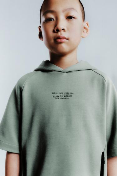 SUDADERA SPORTY CREMALLERAS - Verde claro de Zara