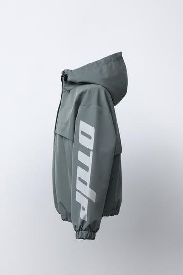 TEXT WATER-REPELLENT JACKET - Steel by Zara - Image 2