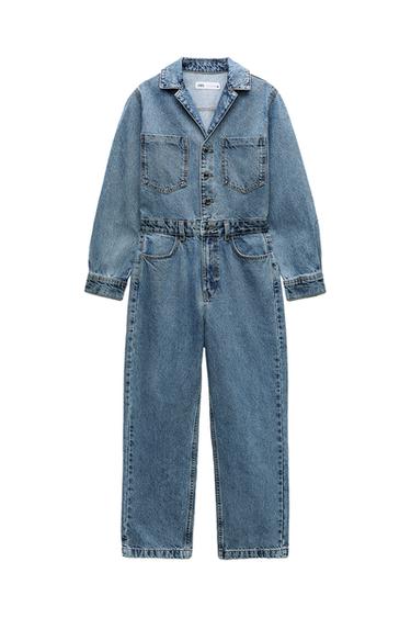 Z1975 LONG SLEEVE DENIM JUMPSUIT