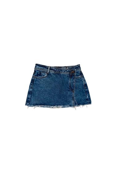 DARK DENIM CROSSOVER SKIRT