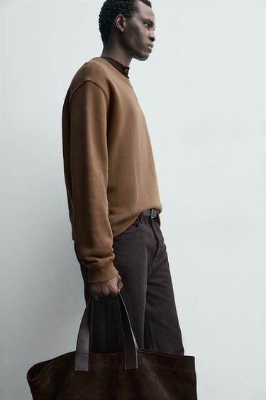 SWEAT COL ROND À RUBANS - Cuir de Zara - Image 6