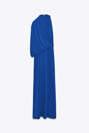 DRAPED CAPE DRESS - Cornflower blue by Zara - Image 5