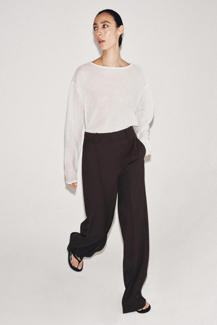 ZARA MINIMAL WIDE LEG PANTS ZW COLLECTION