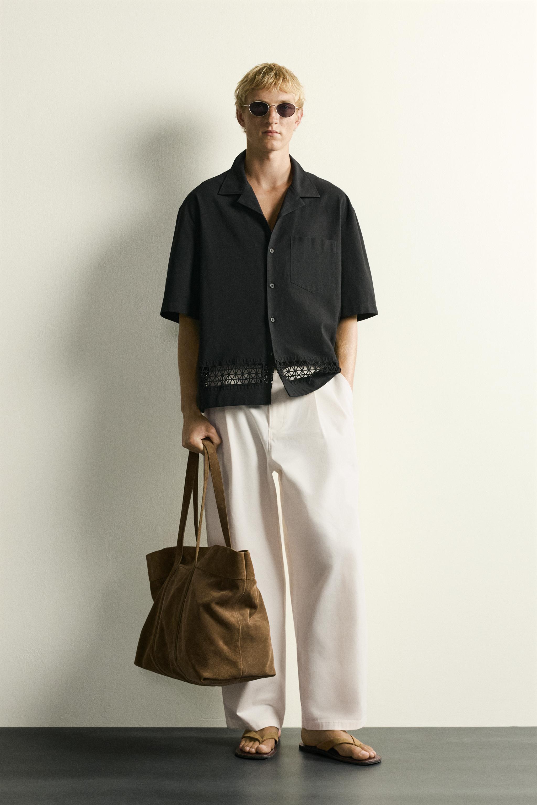 RELAXED FIT SHIRT WITH CONTRAST TRIM