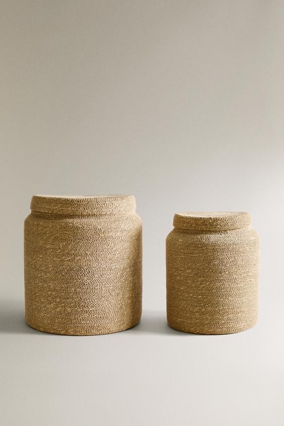 CORBEILLE ALGUES COUVERCLE - Beige clair de Zara - Image 0