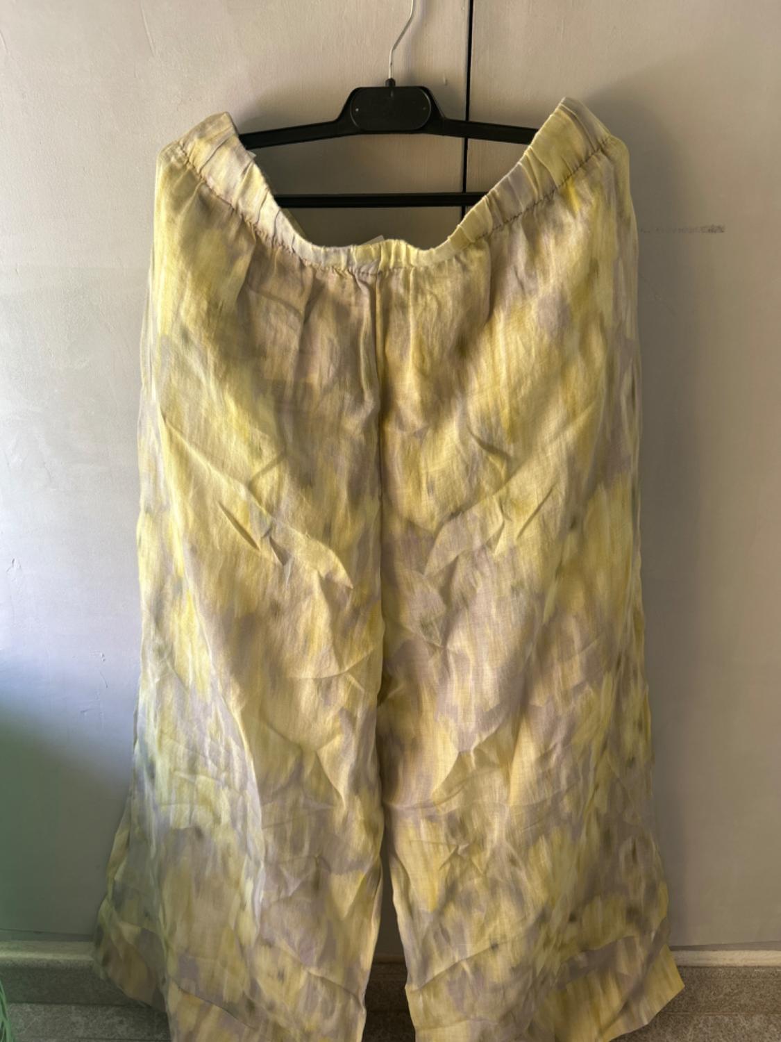 PRINTED PALAZZO RAMIE TROUSERS - Image 2