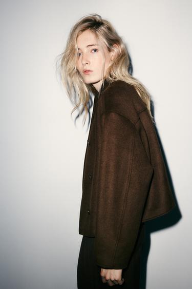 SOFT CROSSOVER JACKET - Dark brown by Zara - Image 2