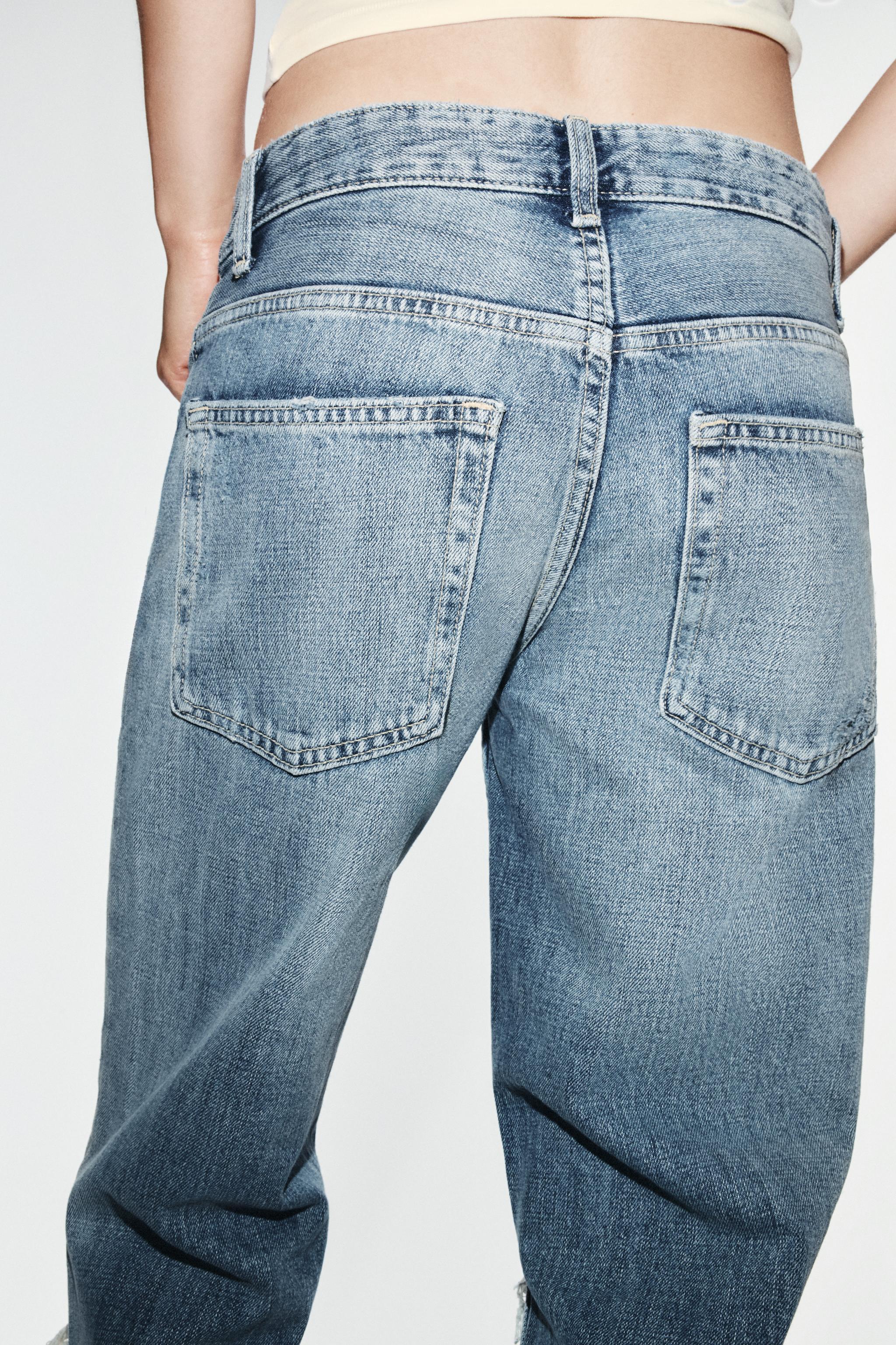 TRF MID-RISE DISTRESSED FLARE JEANS