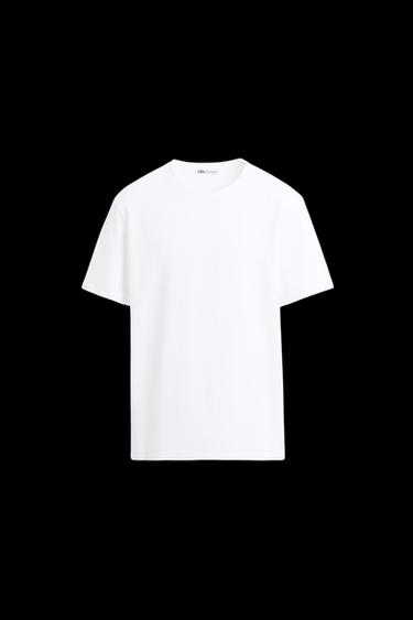 Zara BASIC SLIM FIT T-SHIRT - White - Image 0