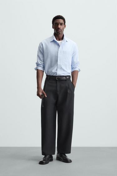 CAMISA BOLSILLO - Celeste de Zara - Imagen 0