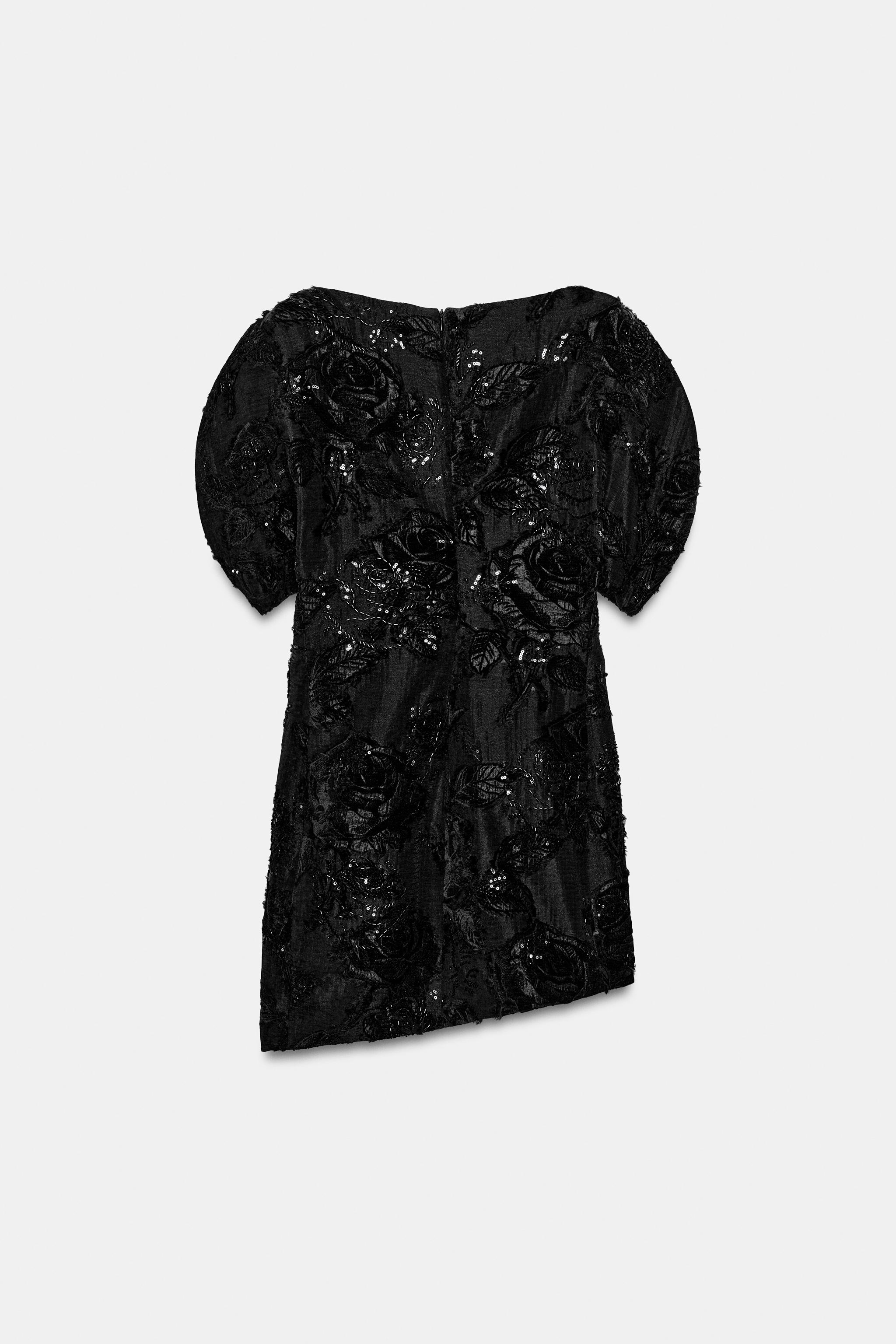 İŞLEMELİ KISA ELBİSE ZW COLLECTION - Görsel 6