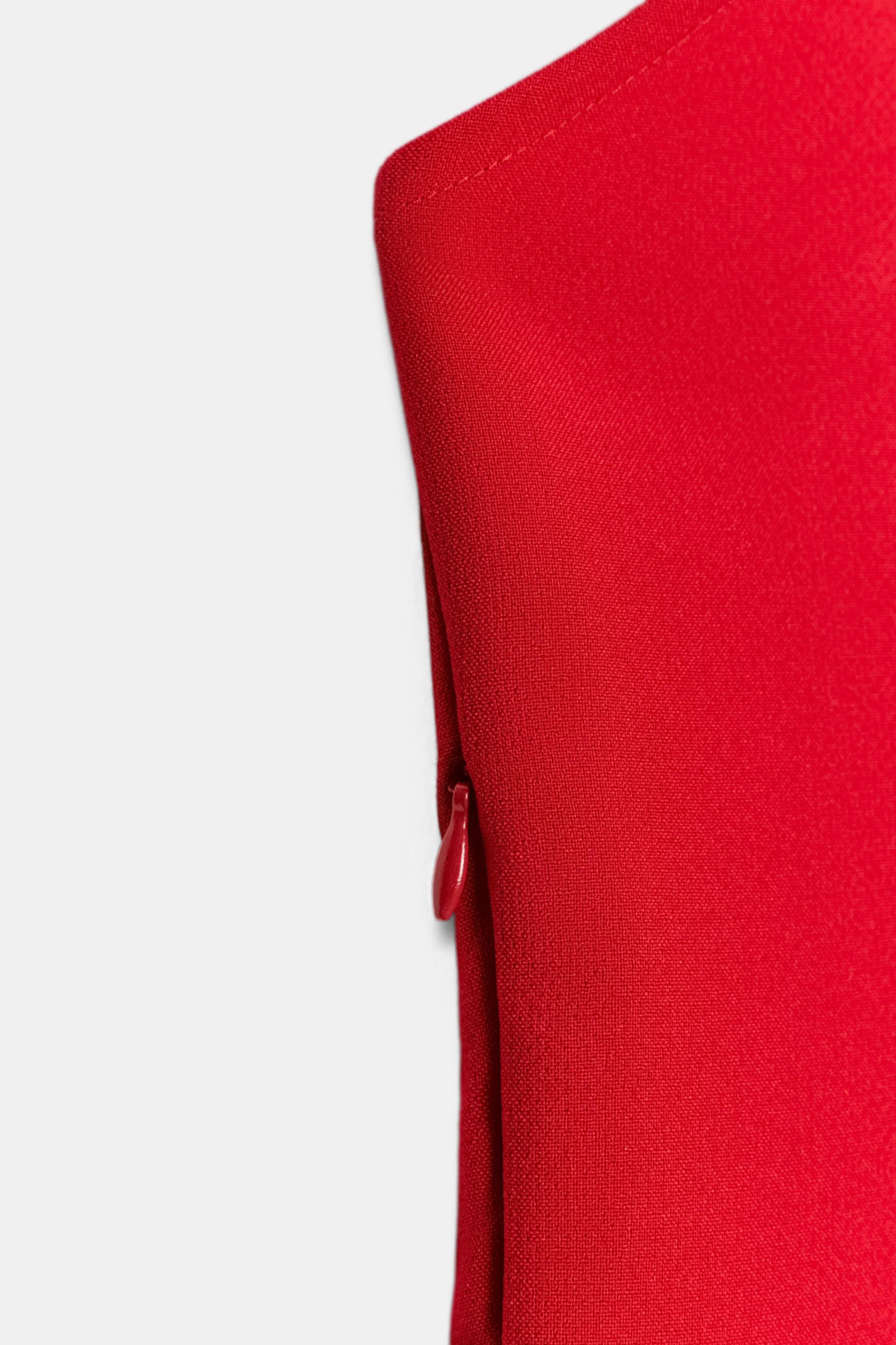 Zara Halter Peplum Top görsel 8