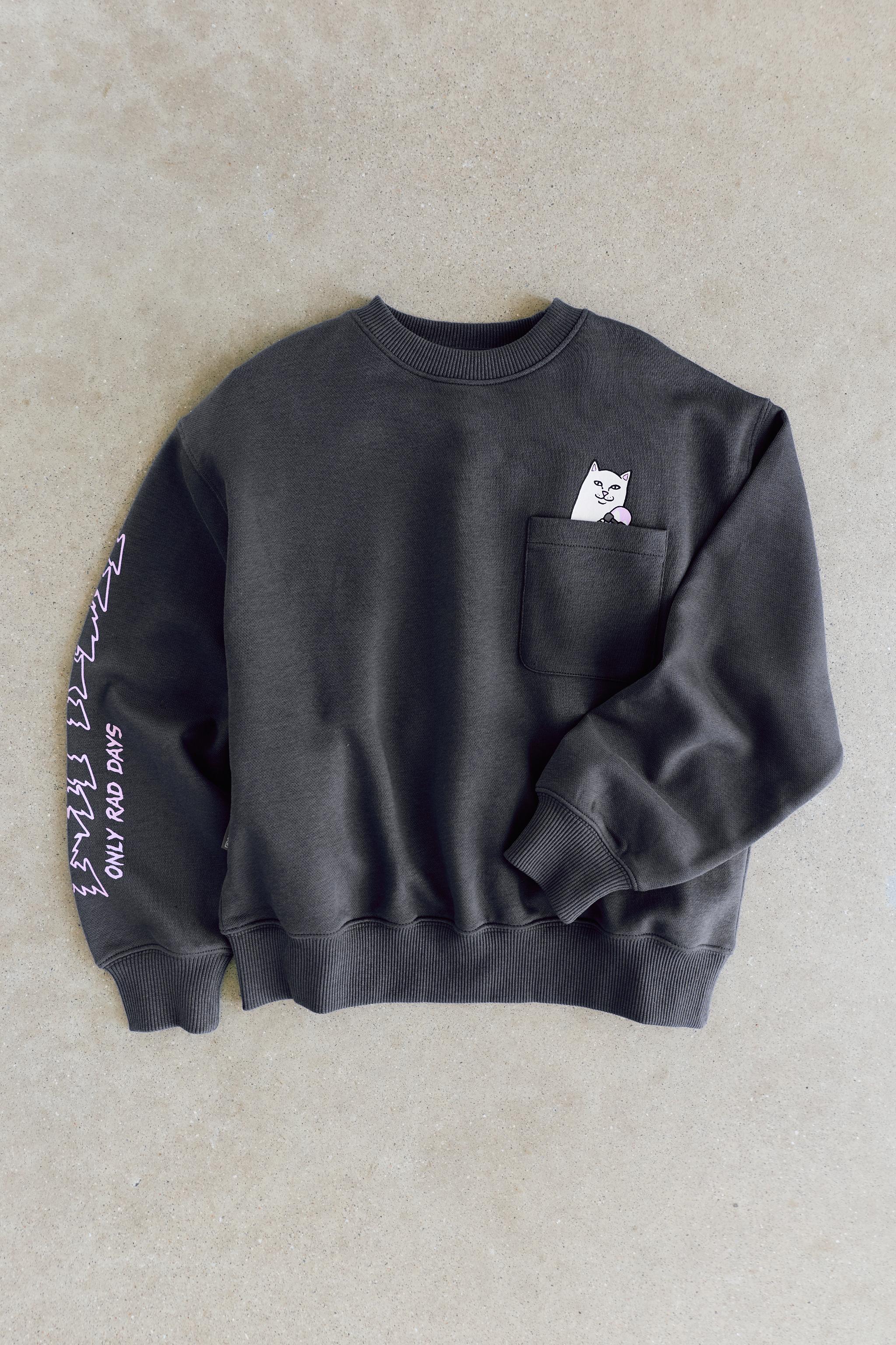 RIPNDIP © X ZARA KIDS LOGO SWEATSHIRT — Anthracite grey