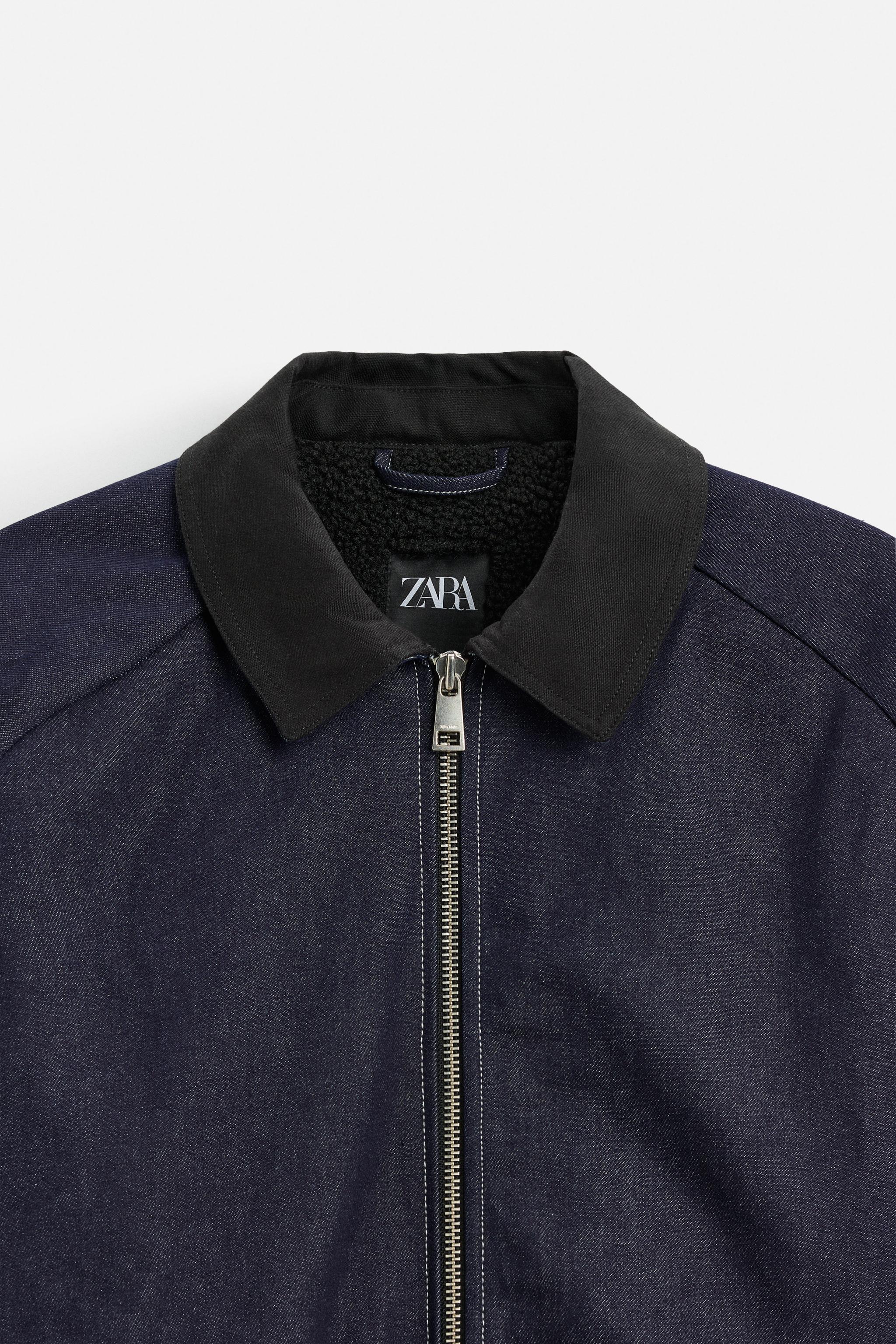 トップステッチ デニムジャケット - インディゴブルー | ZARA