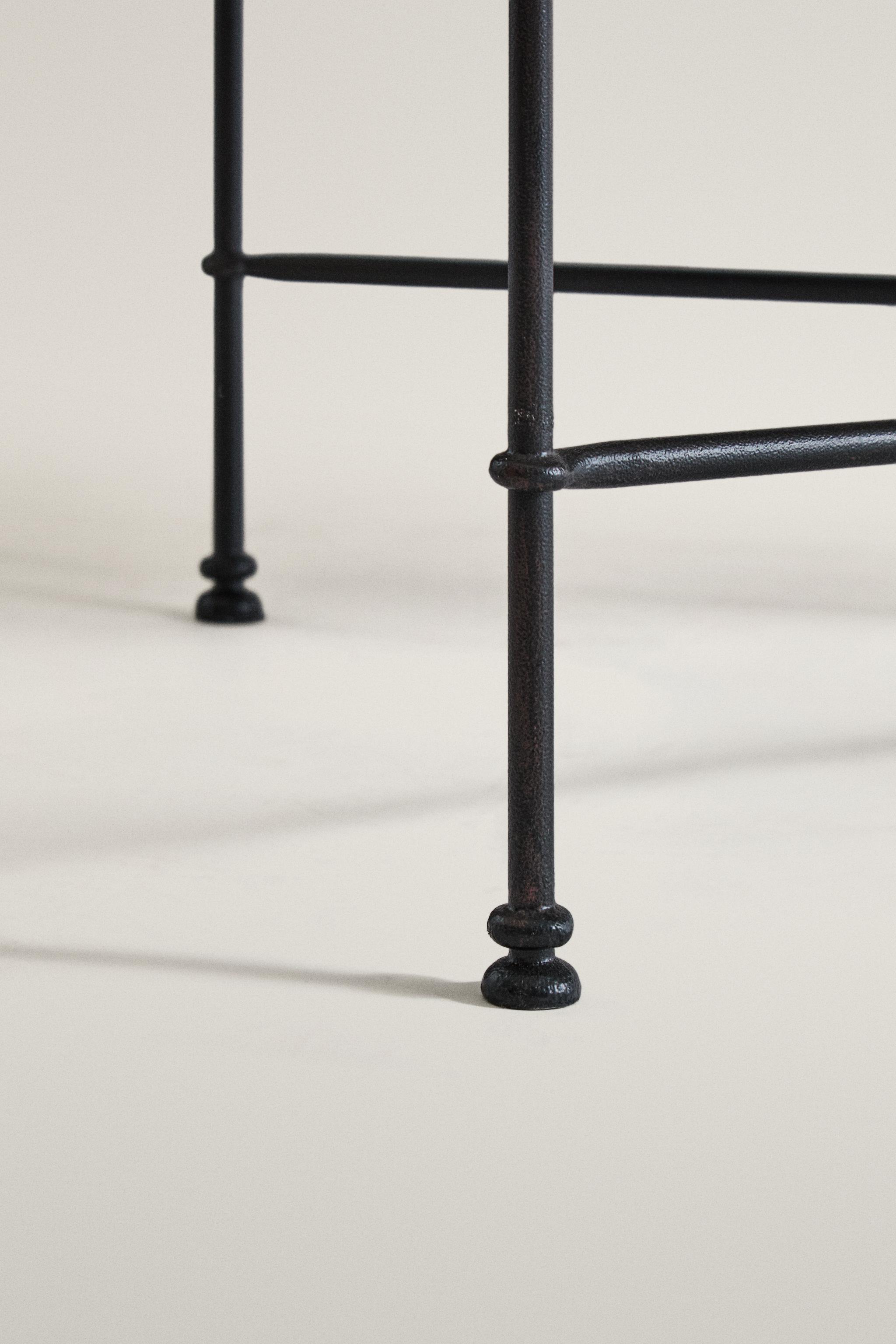 OUTDOOR WROUGHT IRON DOUBLE BENCH