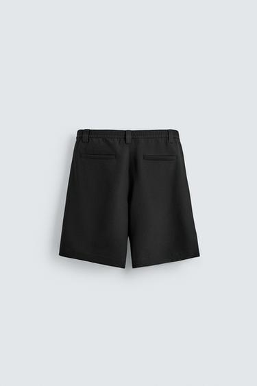 BERMUDA RELAXED FIT PLIS LATÉRAUX - Noir de Zara - Image 6