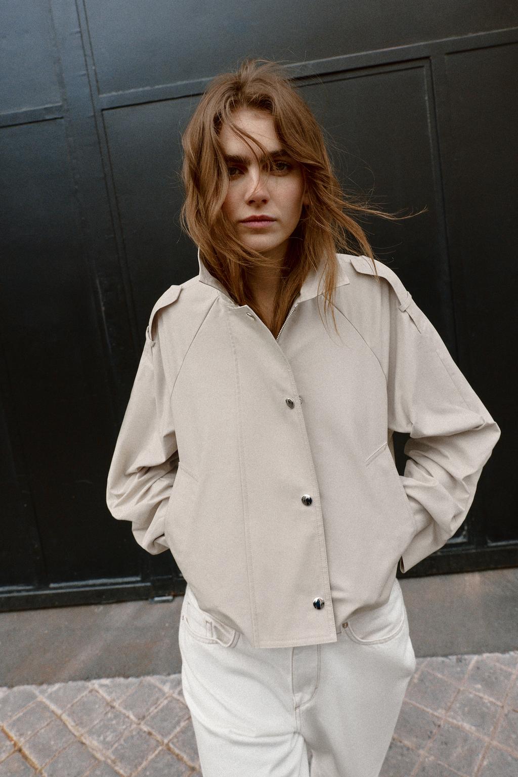 CROPPED DOUBLE BREASTED TRENCH - image 2
