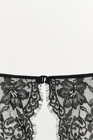 UNDERWIRED LACE BRA WITH SLEEVES - Black by Zara - Image 5