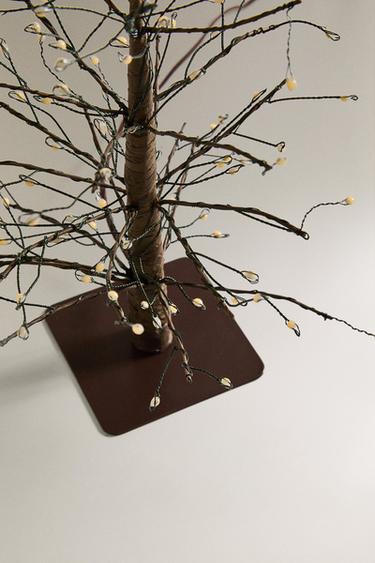LED LIGHT CHRISTMAS TREE (33 CM) - Brown by Zara - Image 2