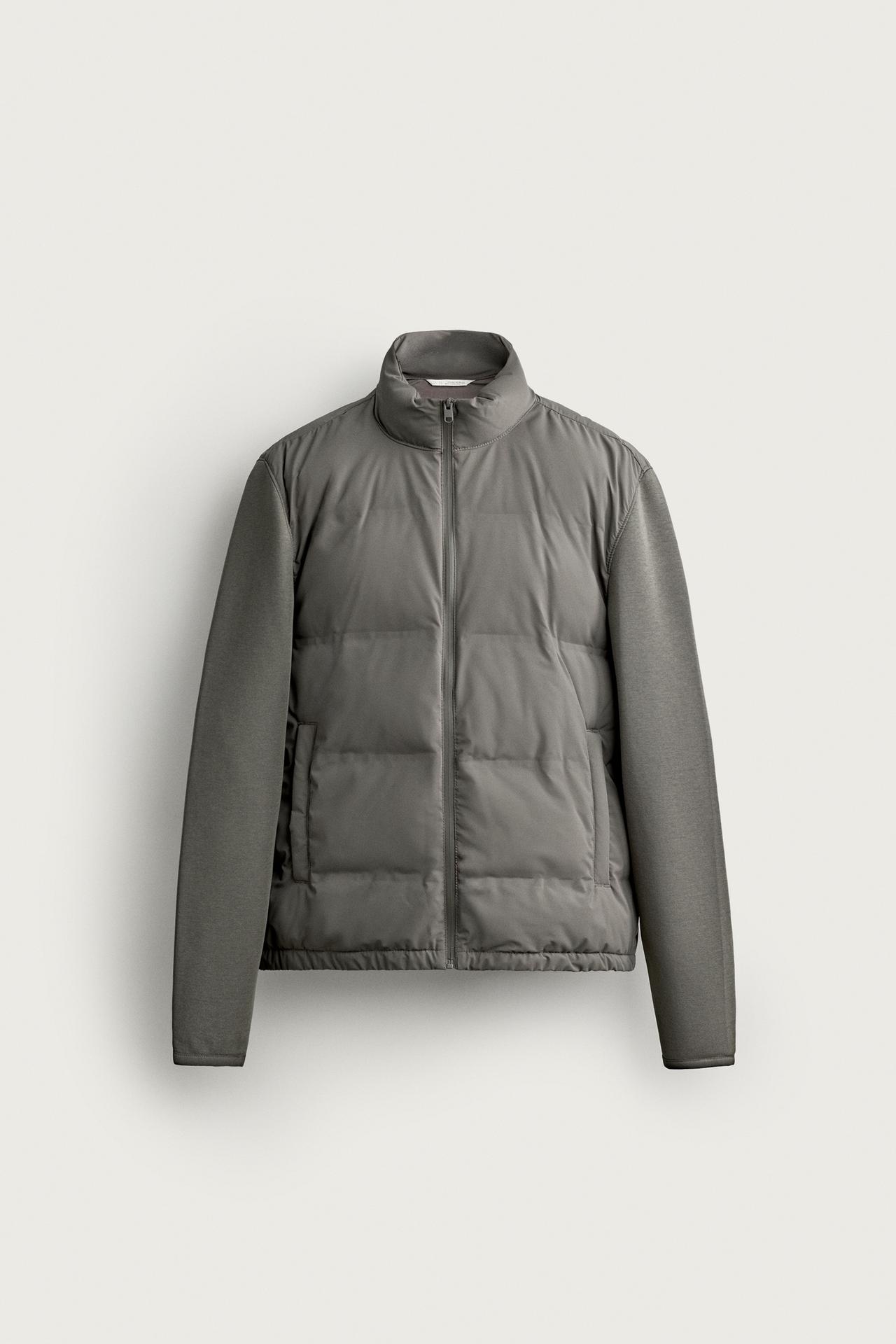COMBINATION PUFFER JACKET — Grayish
