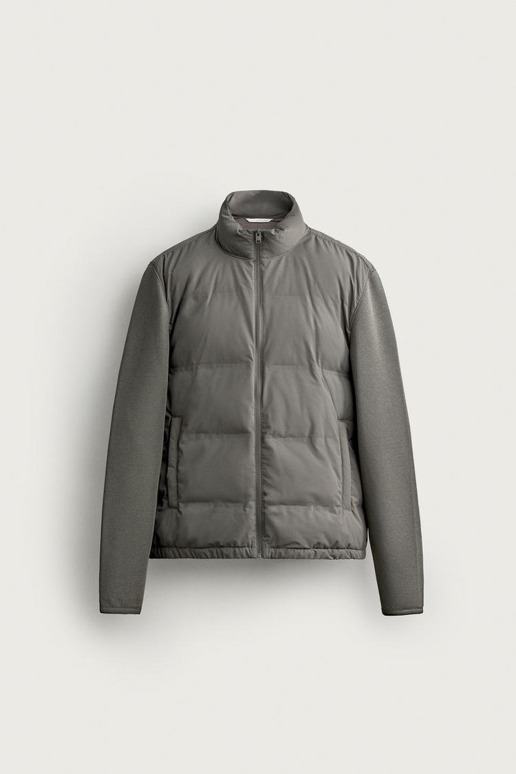 COMBINATION PUFFER JACKET — Grayish