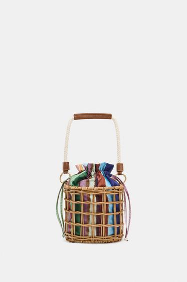 BOLSA RÍGIDA CORPO TRANÇADO - Bege-claro da Zara