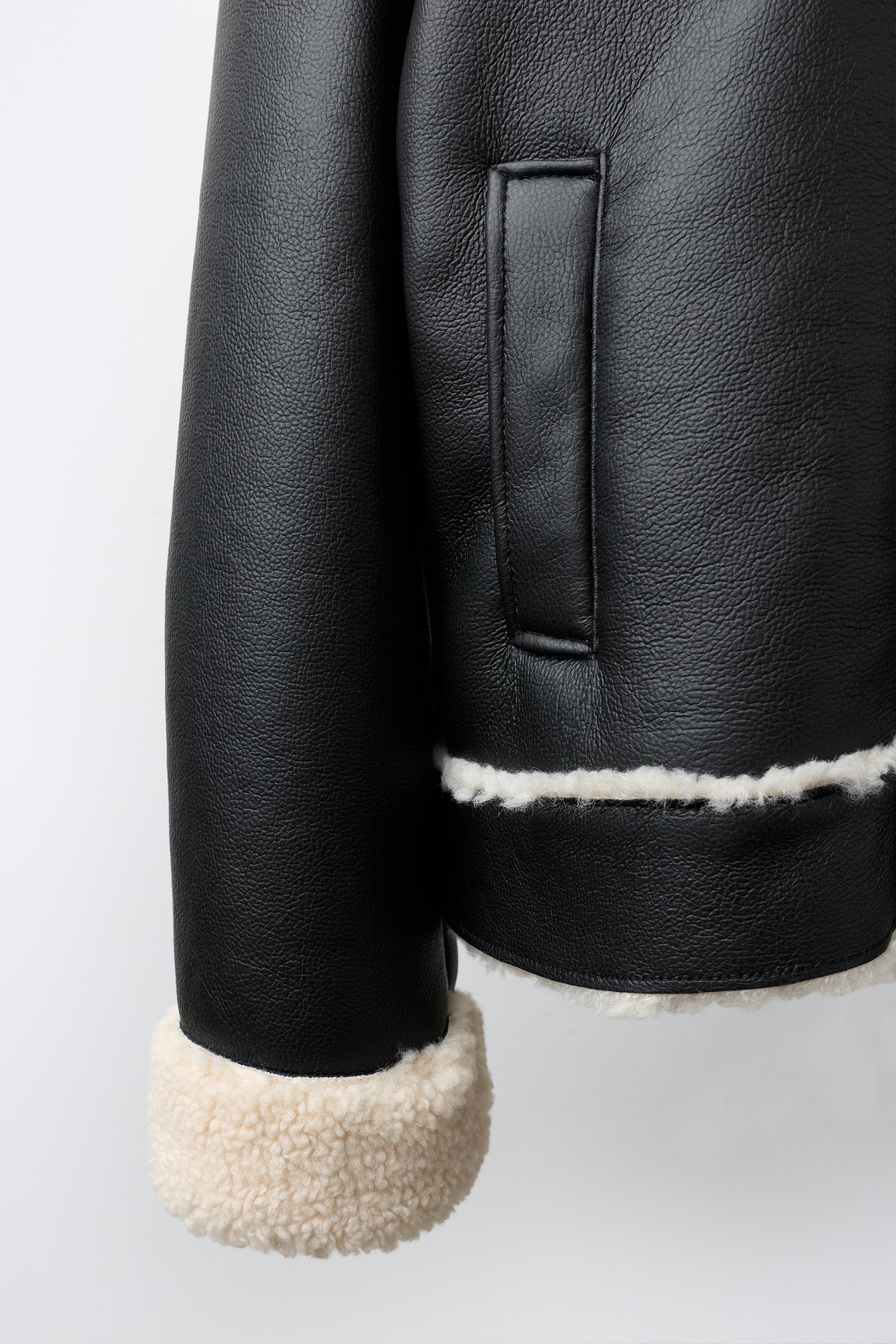 FAUX LEATHER REVERSIBLE JACKET