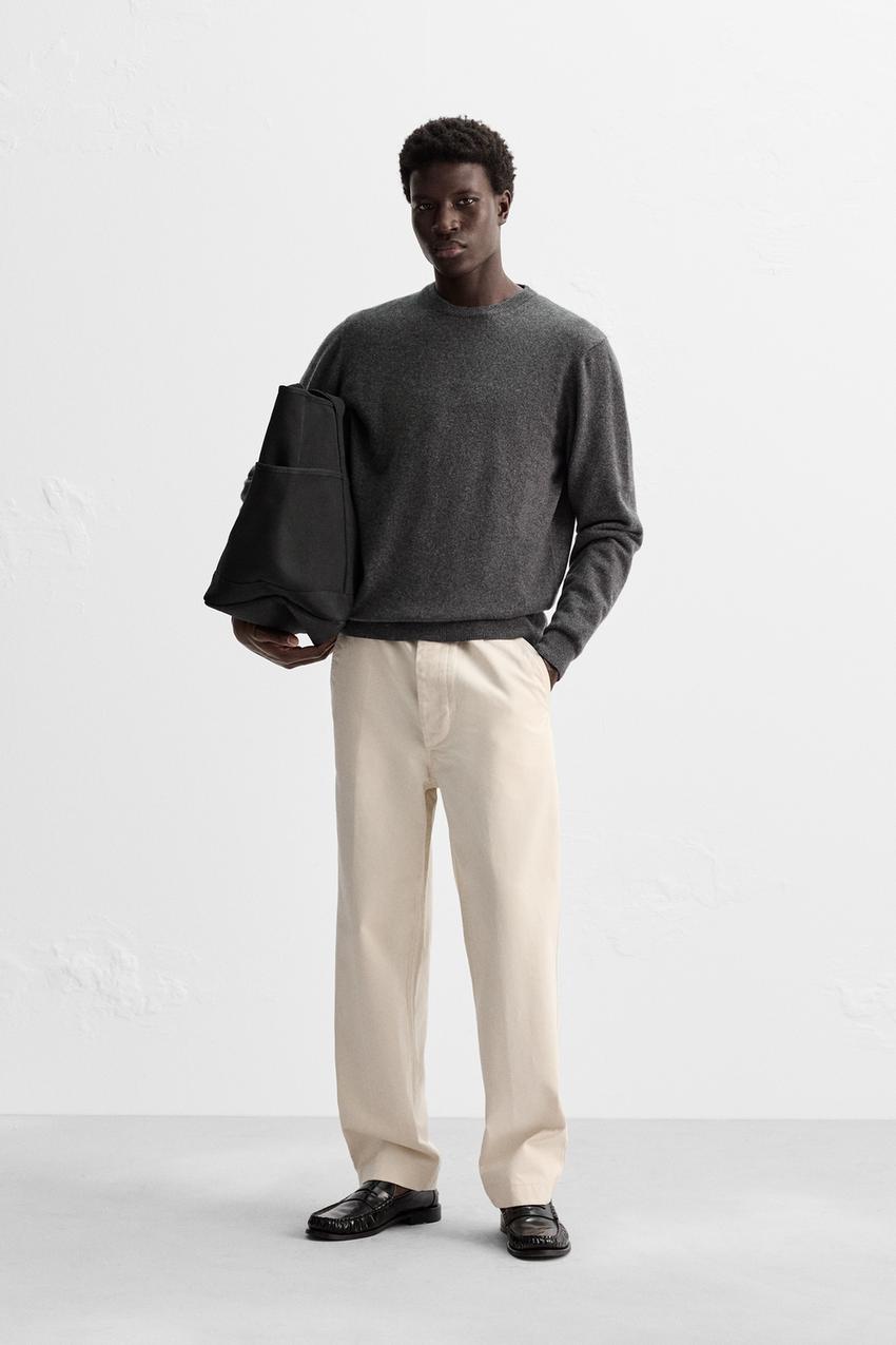 100% CASHMERE SWEATER - Grey marl | ZARA Turkey