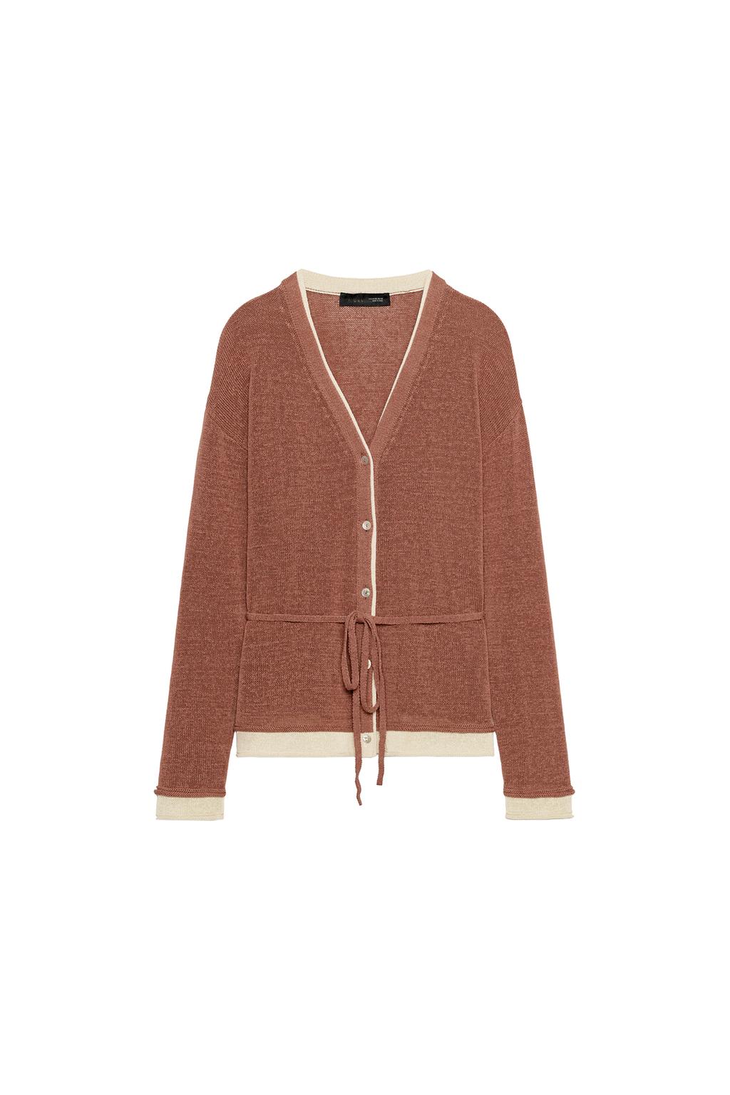 COMBINATION KNIT JACKET WITH BELT - image 3