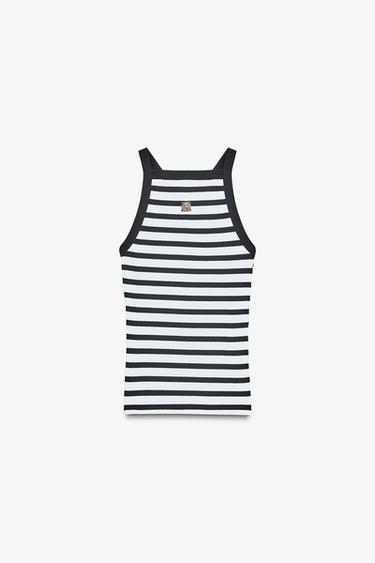 ZARA STRIPED BROOCH TOP - striped by Zara - Image 4