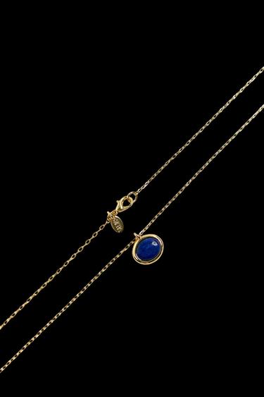 STONE PENDANT NECKLACE - Gold by Zara